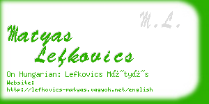 matyas lefkovics business card